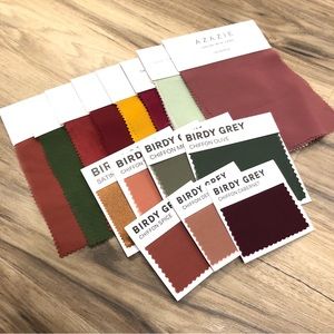 Azazie and Birdie Grey Bridesmaid Dress Swatches